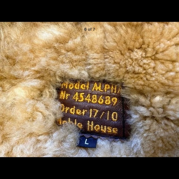 WW2 Bomber Sheepskin Pilots Jacket B-3 - Picture 6 of 7